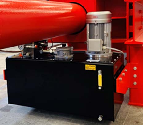 Fast filter press hydraulic unit